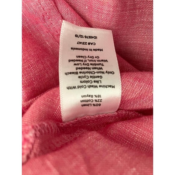 Talbots Pink Linen Sleeveless V-Neck Tank Womens Size XLp NWT Petite MSRP $59.50 - Picture 8 of 10